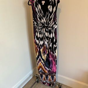 Chico’s Maxi Dress. B/W multi colored